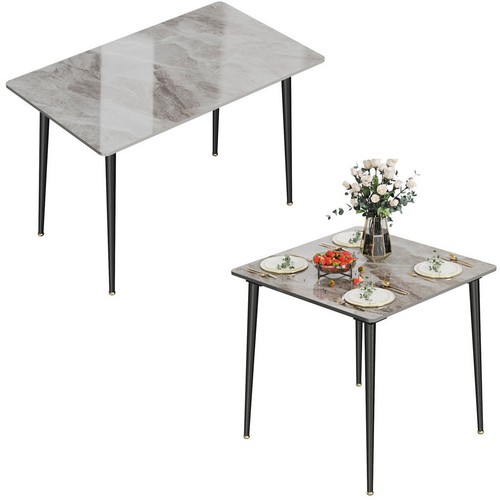 Mid century marble kitchen - mid-century,
