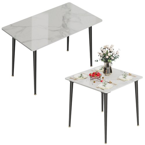 Mid century marble kitchen - mid-century,